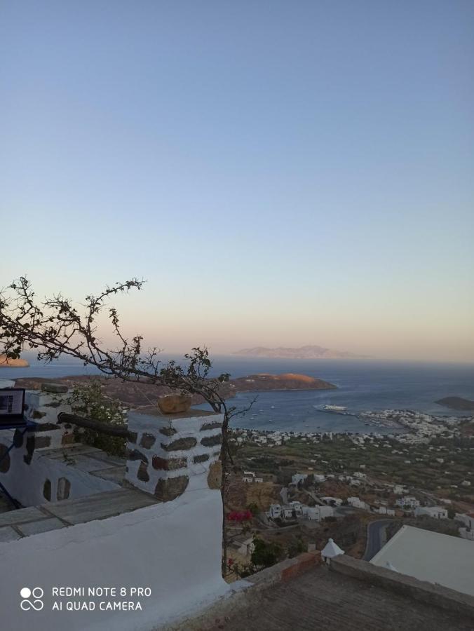 Traditional Stone House With Breathtaking View Villa Serifos Town Bagian luar foto